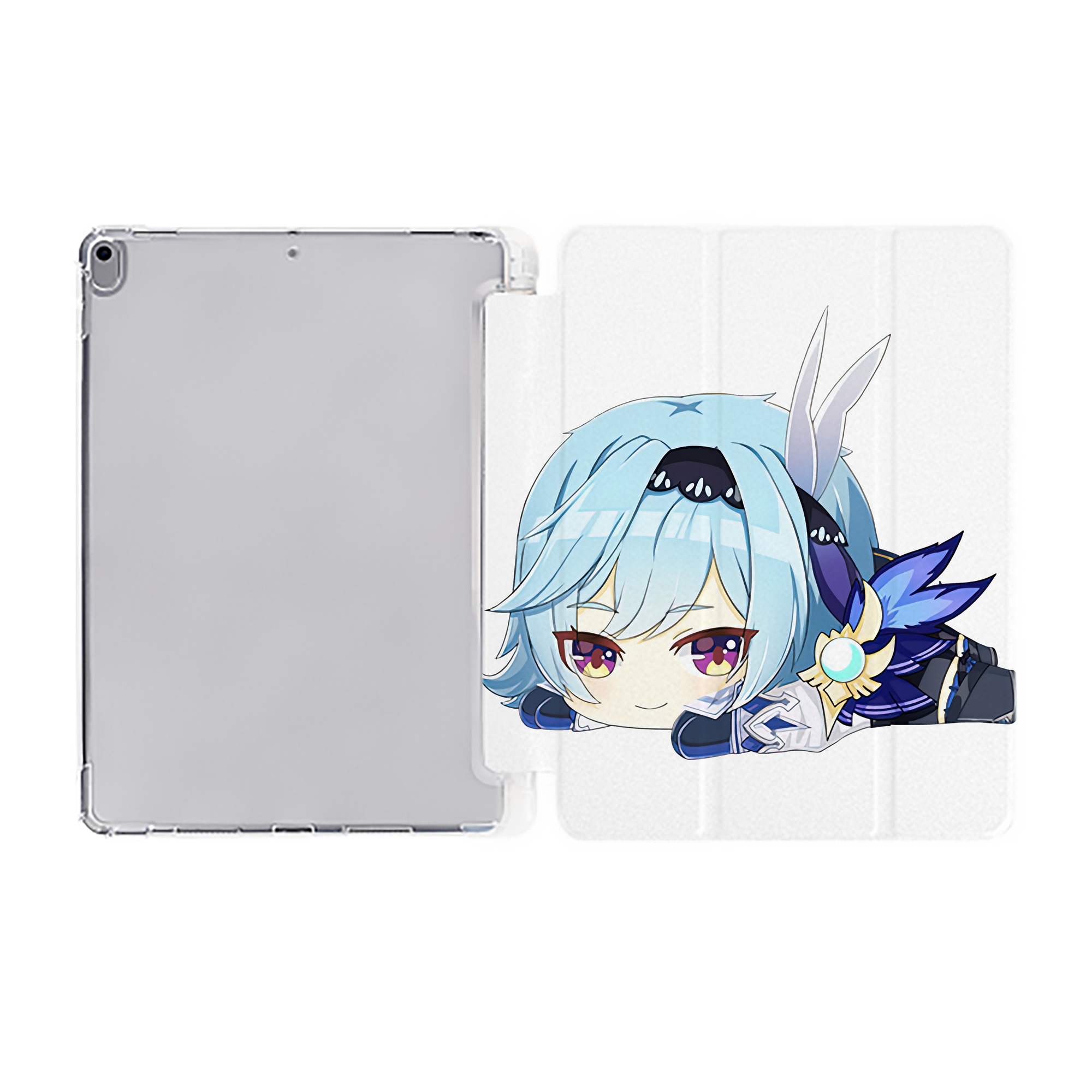 げんし神 优菈 ゆうら genshin Yūra IPad ケース ペン収納付き 三つ折りスタンド PUレザー×シリコン 対応機種9.5/10.5/10.9インチ